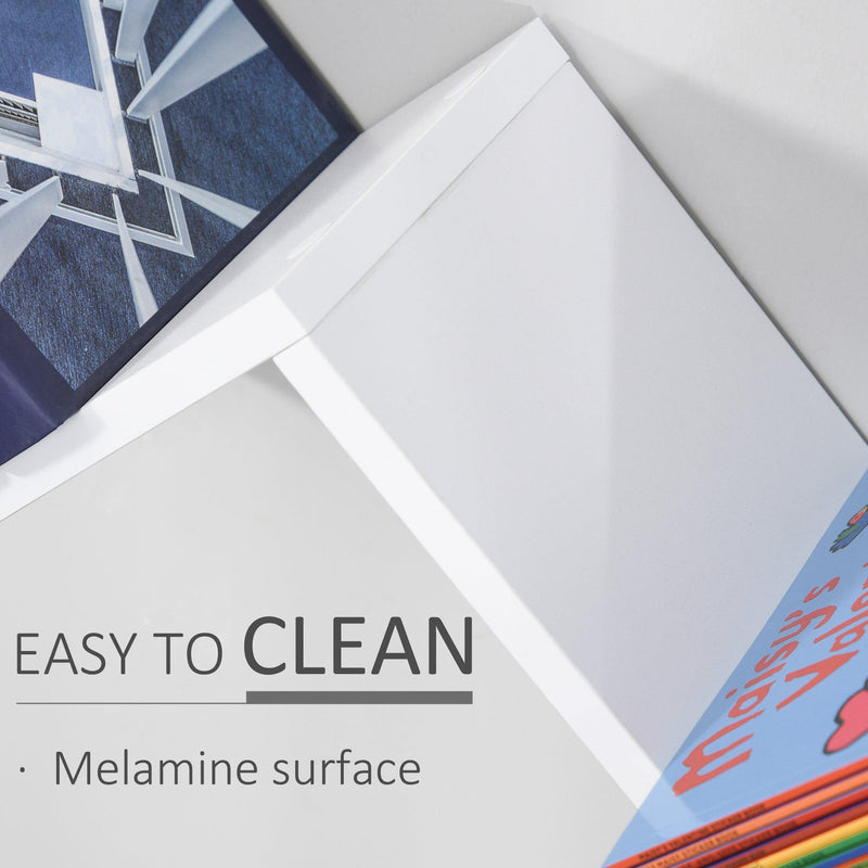 Libreria Mensola Sospesa a V 80,6x16x15,2 cm in Legno  Bianca