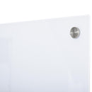 Lavagna Bianca da Parete in Vetro 90x60x0,4 cm con Pennarelli e Cancellino 