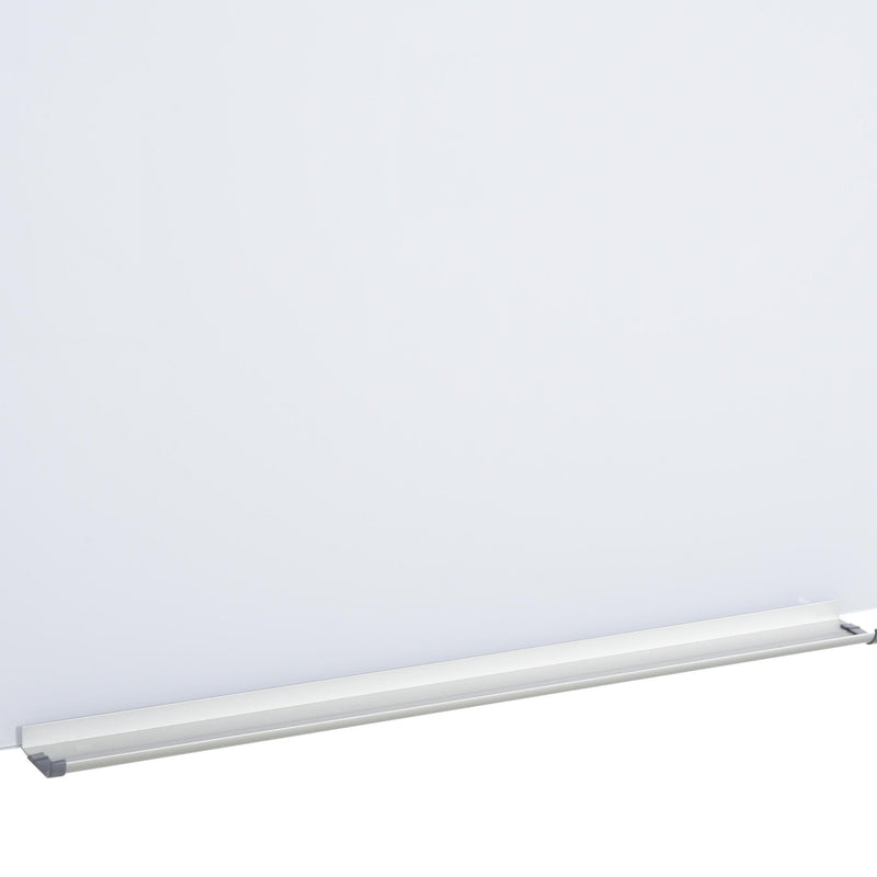 Lavagna Bianca da Parete in Vetro 90x60x0,4 cm con Pennarelli e Cancellino 