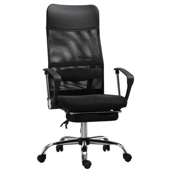 prezzo Chaise de bureau de direction en polyester et simili cuir noir