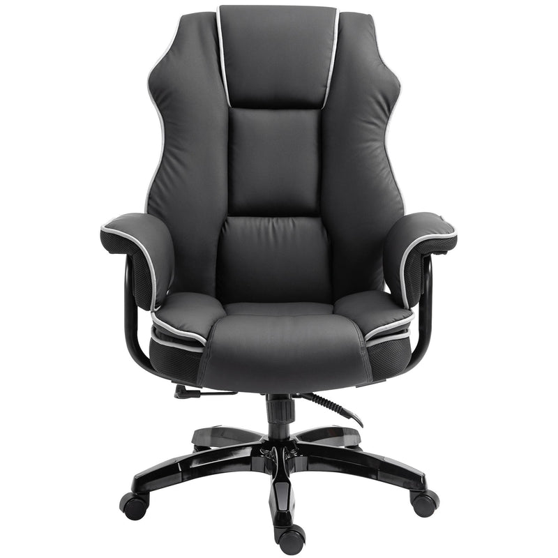 Sedia Poltrona da Ufficio Presidenziale in Similpelle  Nera