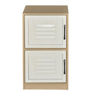 Cassettiera Portadocumenti da Ufficio 2 Ripiani in Legno e Metallo 