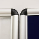 Bacheca Porta Avvisi 90x60x4,5 cm con Serratura in Alluminio  Blu