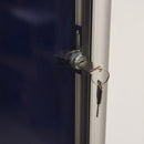 Bacheca Porta Avvisi 90x60x4,5 cm con Serratura in Alluminio  Blu