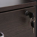 Cassettiera Portadocumenti da Ufficio 40x44x54,6 cm 2 Cassetti in Legno  Nera