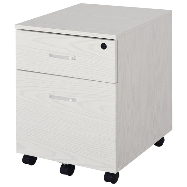 Porte-documents de bureau 40x44x54,6 cm 2 tiroirs en bois blanc sconto