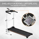 Tapis Roulant Meccanico Pieghevole con Schermo LED  Bianco e Nero