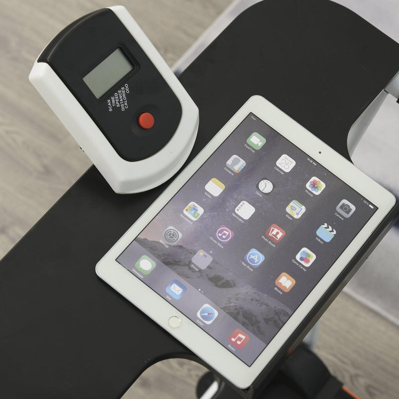 Tapis Roulant Meccanico Pieghevole con Schermo LED  Bianco e Nero