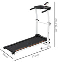 Tapis Roulant Meccanico Pieghevole con Schermo LED  Bianco e Nero