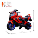 Moto Elettrica per Bambini 2 Posti 12V Jepsen Rossa