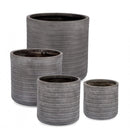 Set 4 Vasi a Cilindro Tressage Antracite