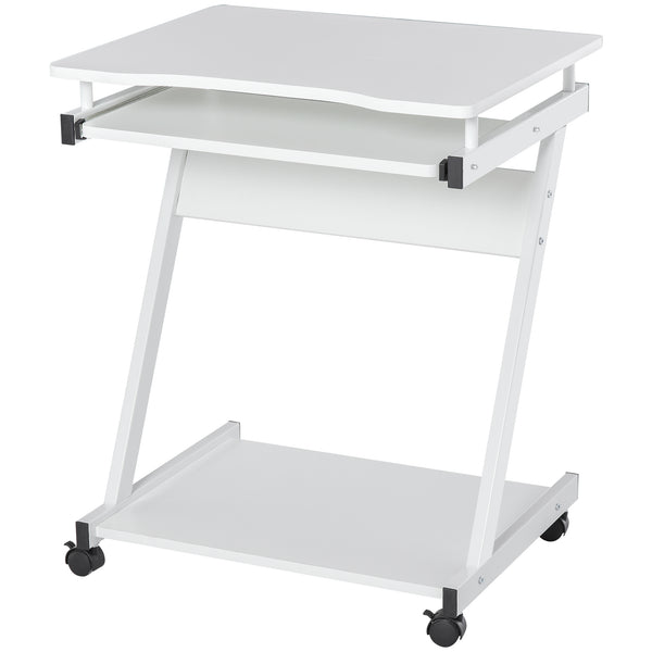 acquista Bureau PC 60x48x73 cm avec roulettes blanches