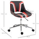 Sedia Poltrona Operativa da Ufficio in Similpelle  Nera