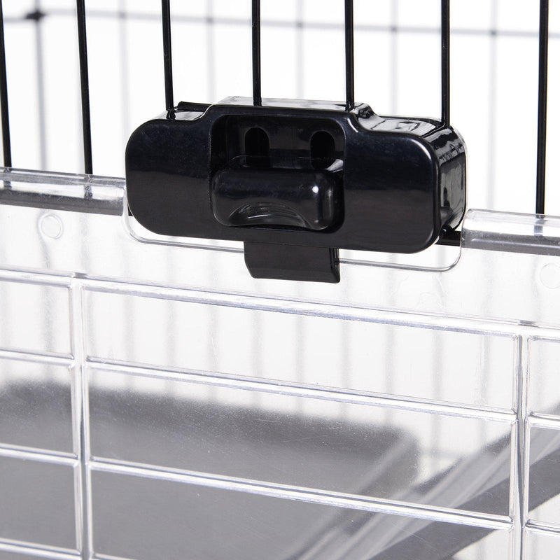 Gabbia per Criceti 3 Livelli 81,2x52,7x110 cm in Metallo e Plastica  Nera