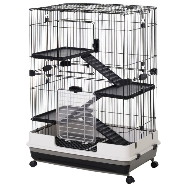 Cage pour Hamsters 3 Niveaux 81,2x52,7x110 cm en Métal et Plastique Noir online