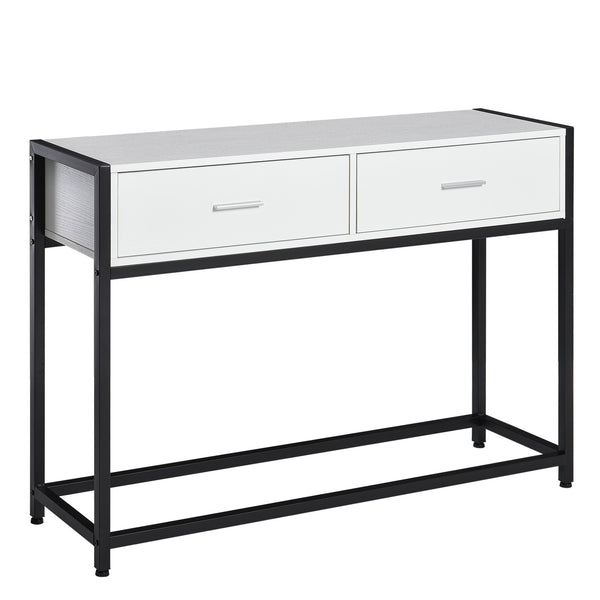 prezzo Console Fixe 120x34x81 cm en Aggloméré Noir et Blanc et Acier