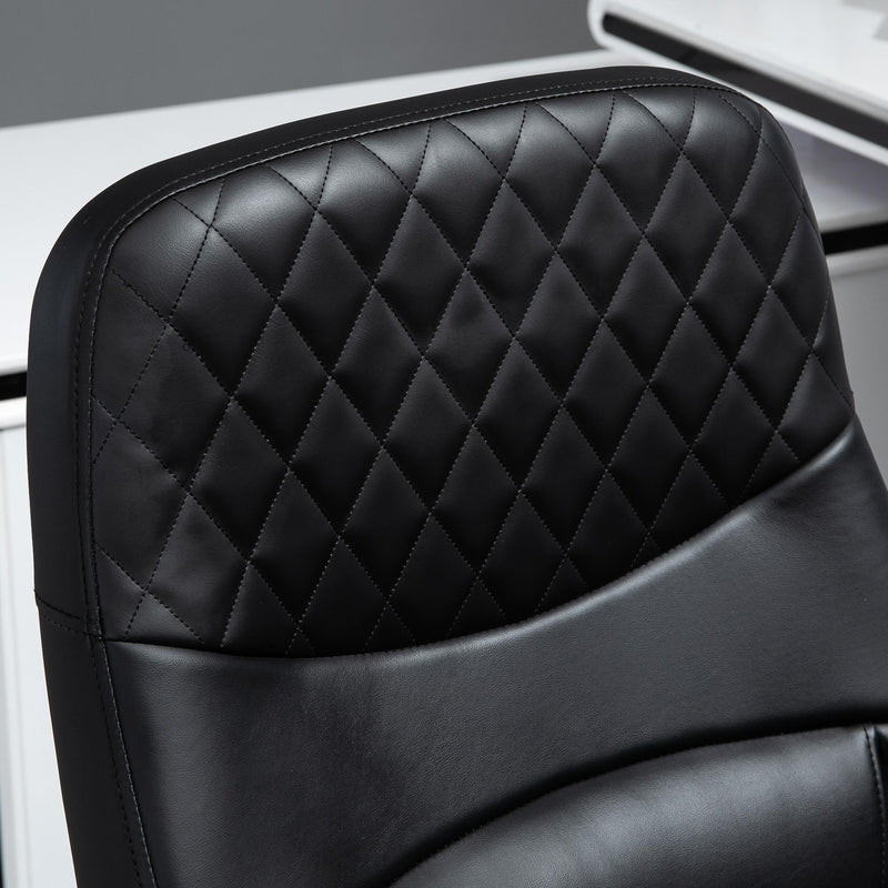 Sedia Poltrona Operativa da Ufficio in Similpelle  Nera