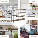 Libreria Scaffale 5 Ripiani 120x32x95 cm in Legno e Metallo  Nero