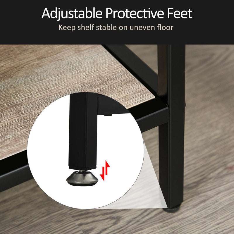 Libreria Scaffale 5 Ripiani 120x32x95 cm in Legno e Metallo  Nero