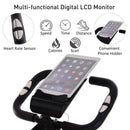 Cyclette da Spinning Pieghevole 51x97x115 cm con Bande Elastiche in Acciaio  Nera