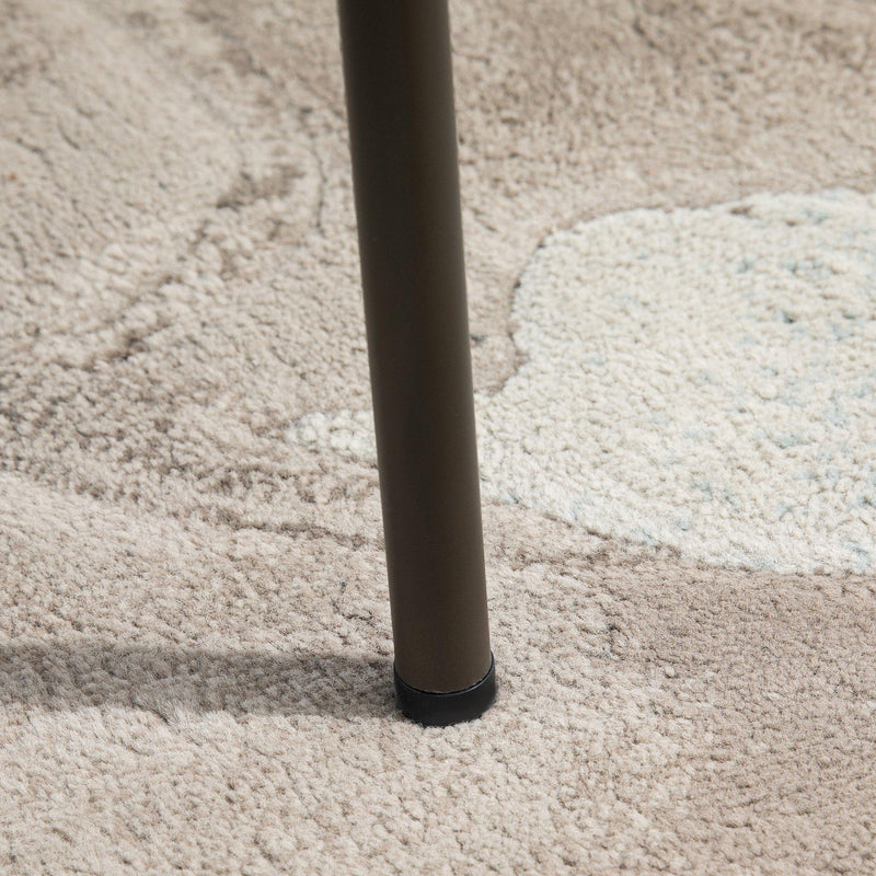 Set 2 Sedie Imbottite 58,5x59x81 cm in Similpelle e Acciaio  Marrone