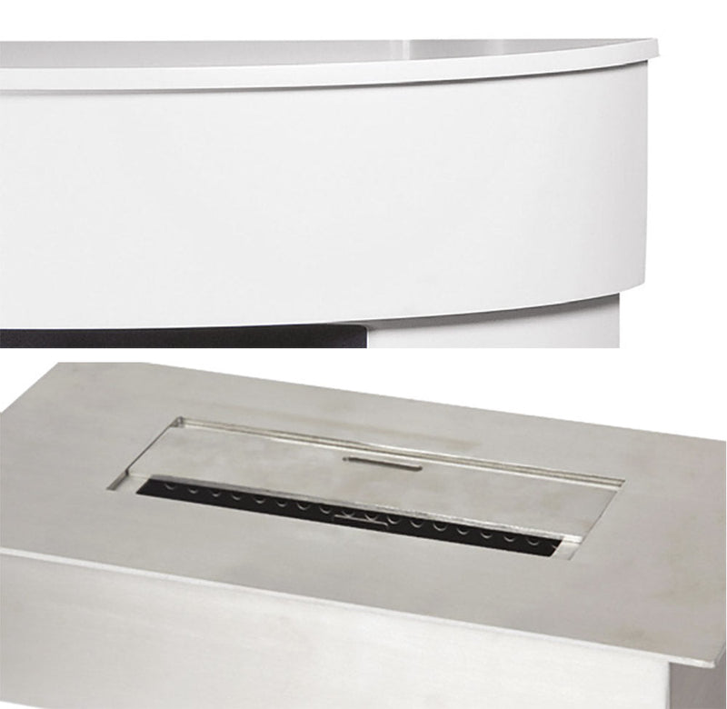 Camino a Bioetanolo da Pavimento 113x96,5 cm Menzi Kristal Bianco