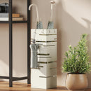 Portaombrelli Moderno 15,5x15,5x49 cm con Raccogligocce e Ganci in Metallo Beige      