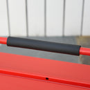 Cassetta Porta Attrezzi 5 Vassoi 3 Ripiani in Metallo Pieghevole  Rossa