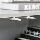 Armadietto Multiuso 2 Cassetti 3 Ante 80x38x80 cm in MDF  Grigio e Bianco