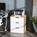 Cassettiera Portadocumenti da Ufficio 55x45x65,5 cm 3 Cassetti 