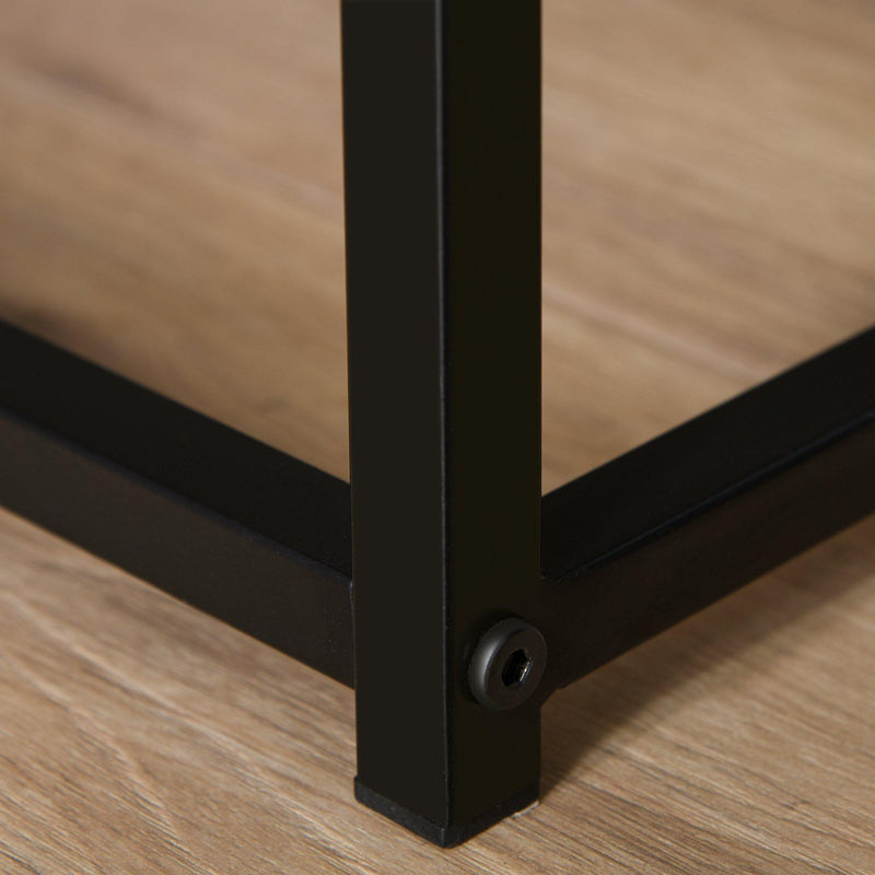 Comodino 39,5x40x48 cm 2 Cassetti in MDF e Acciaio  Bianco e Grigio