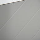 Comodino 39,5x40x48 cm 2 Cassetti in MDF e Acciaio  Bianco e Grigio