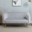 Divano 2 Posti in Tessuto 143x74x71,5 cm  Grigio