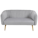 Divano 2 Posti in Tessuto 143x74x71,5 cm  Grigio