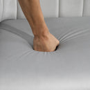 Divano 2 Posti in Tessuto 143x74x71,5 cm  Grigio