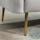 Divano 2 Posti in Tessuto 143x74x71,5 cm  Grigio