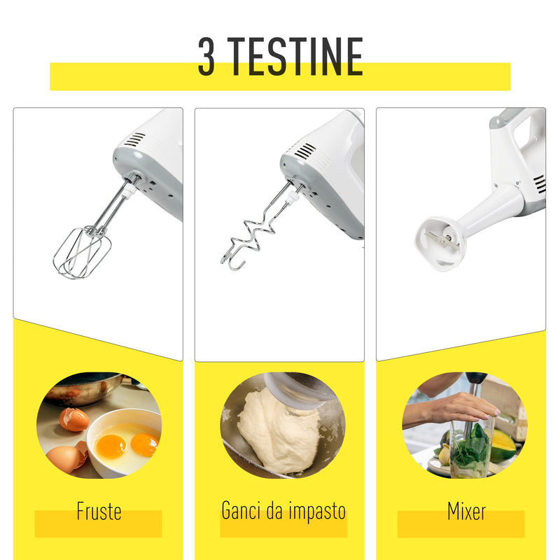 Impastatrice Planetaria 3,4 Litri 6 Velocità  Bianco