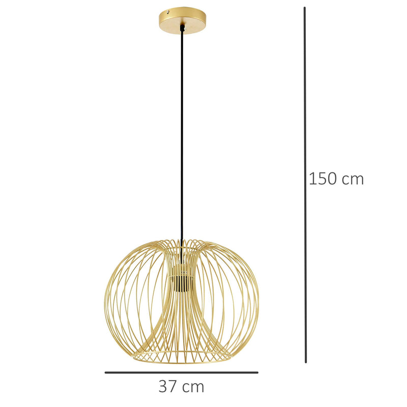 Lampadario Moderno a Sospensione 40W E27  Oro