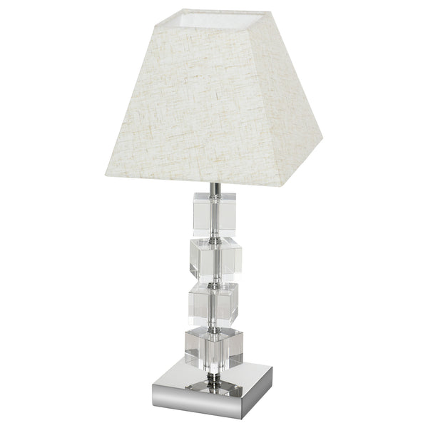 prezzo Abat Jour Lampe de chevet avec abat-jour en tissu E14 20x20x47 cm Crème