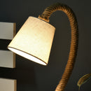 Lampada da Comodino Abat Jour con Paralume in Tessuto E14 29,5x21x43,5 cm  Beige