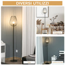 Lampada da Terra con Paralume in Metallo E27 Ø27,5x159 cm  Nera