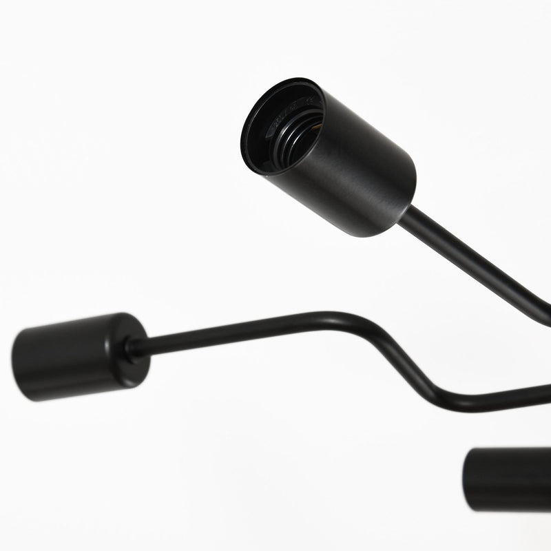 Lampadario a Soffitto Moderno da Soffitto 8 Luci E27 105x74x11 cm  Nero