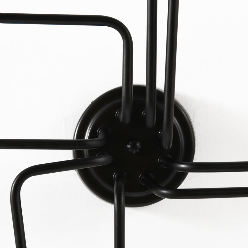 Lampadario a Soffitto Moderno da Soffitto 8 Luci E27 105x74x11 cm  Nero