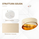 Lampadario a Soffitto Moderno a Sospensione E27 Ø50x136 cm  Beige e Oro