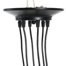 Lampadario a Soffitto Moderno a Sospensione 6 Luci E27 Ø34x16 cm  Nero