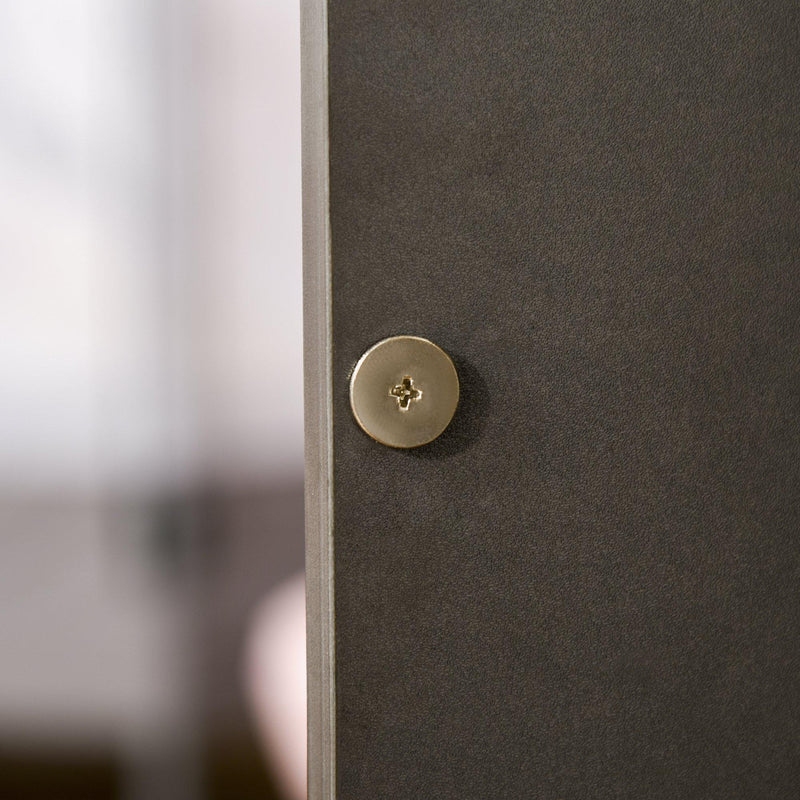 Mobile Libreria 2 Ante e Vano Aperto 80x40x120 cm  Grigio Scuro