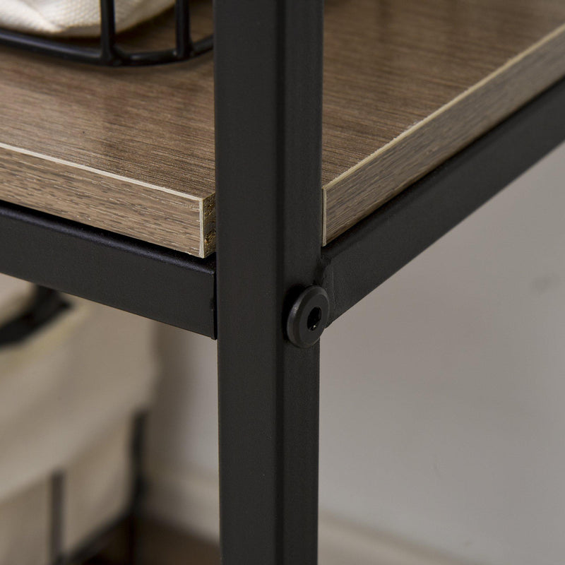 Libreria 7 Ripiani 60x29,5x189 cm in Metallo e Legno 