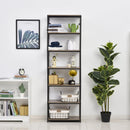 Libreria 7 Ripiani 60x29,5x189 cm in Metallo e Legno 