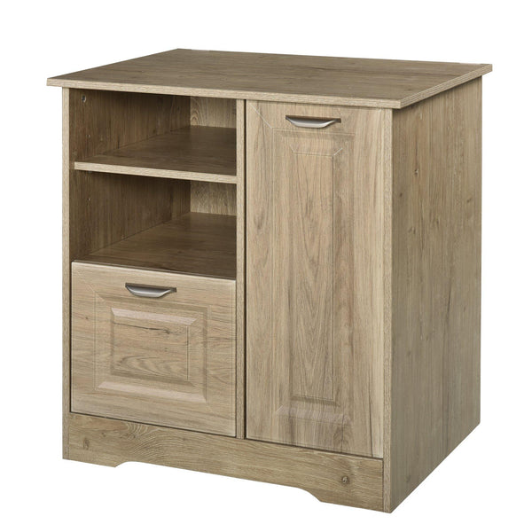 Armoire avec classeur et étagères 72x55x76 cm en MDF Bois Naturel prezzo