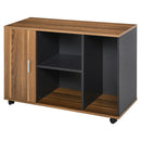 Mobiletto Portadocumenti 100x40x66 cm con Ruote  Noce e Grigio